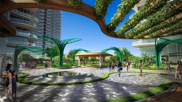 Beautifully maintained garden with walking paths