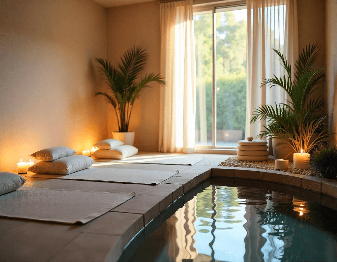 Luxurious spa treatment room